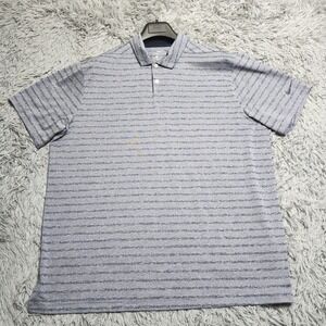 Nike Vapor Stripe Golf Polo Mens XL Blue Dri-Fit Short Sleeve GM1038 Striped